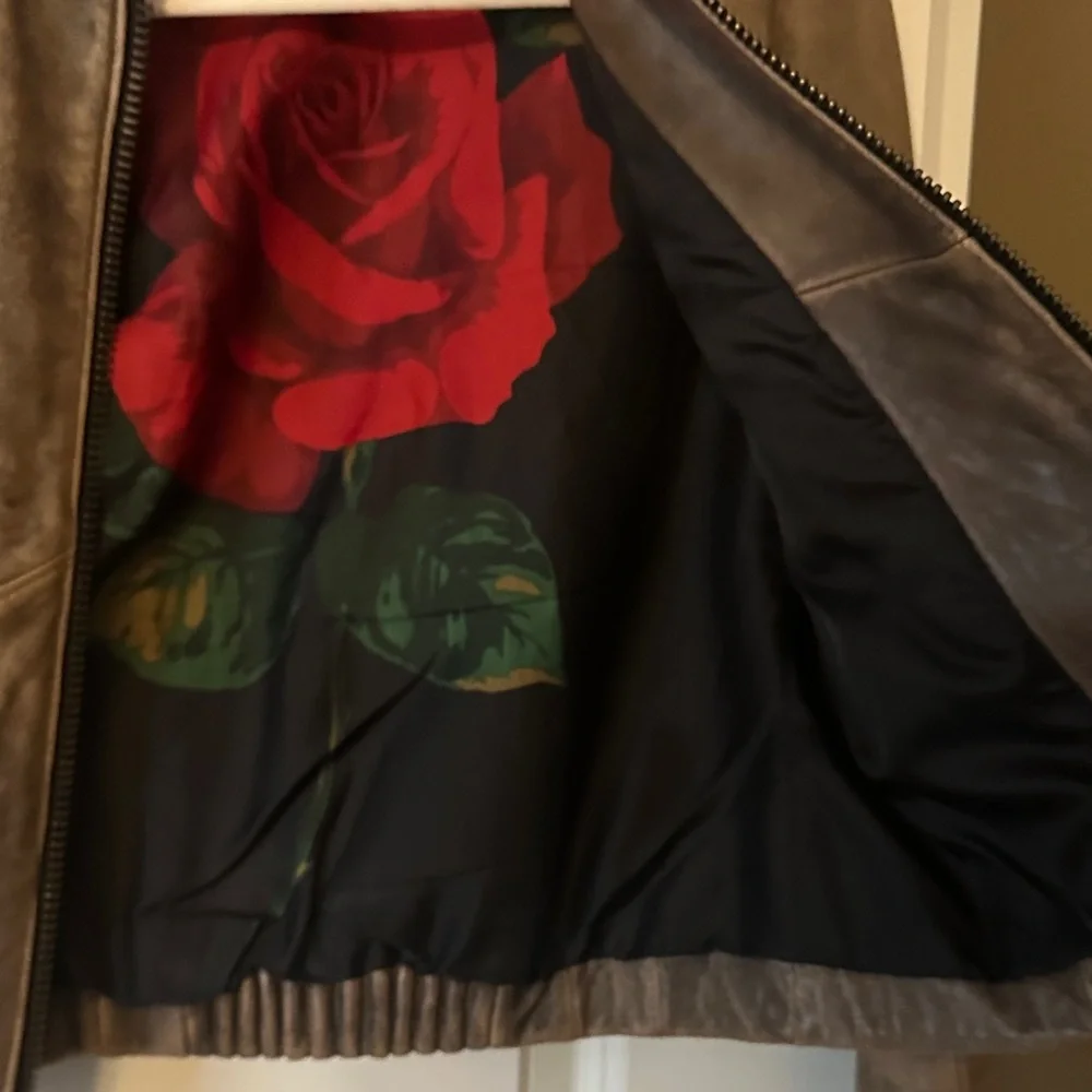 Guess Brown Leather Jacket - Picture 8 of 16